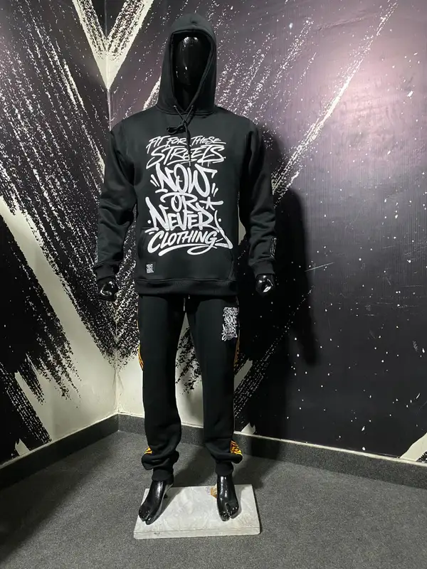 NOW OR NEVER- "Fit For These Streets" Cotton Tracksuit- Size X Large