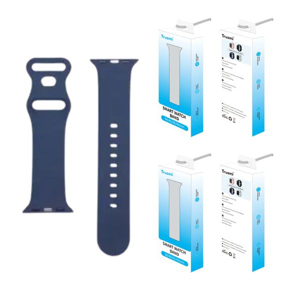 Trusmi Midnight Blue Silicon Watch Band 38mm 40mm 41mm 42mm