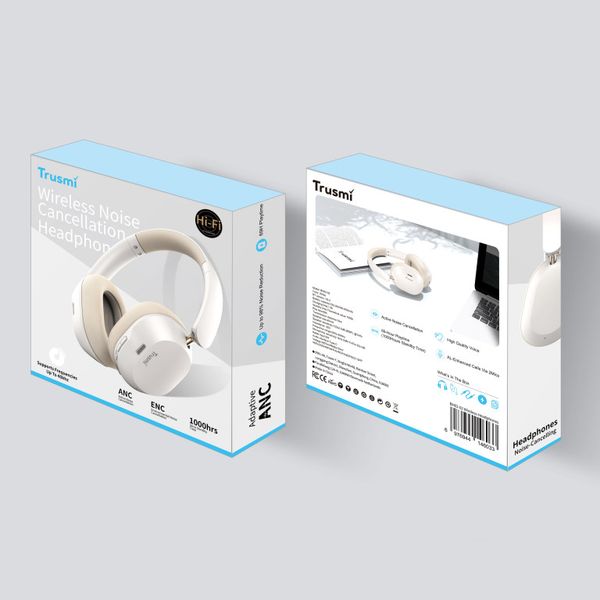 Trusmi ANC Hi-Fi Wireless Headphones White BH02-02