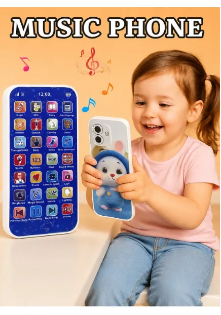 1pc Children's Educational Multifunctional Learning Phone, Baby Toy With Music