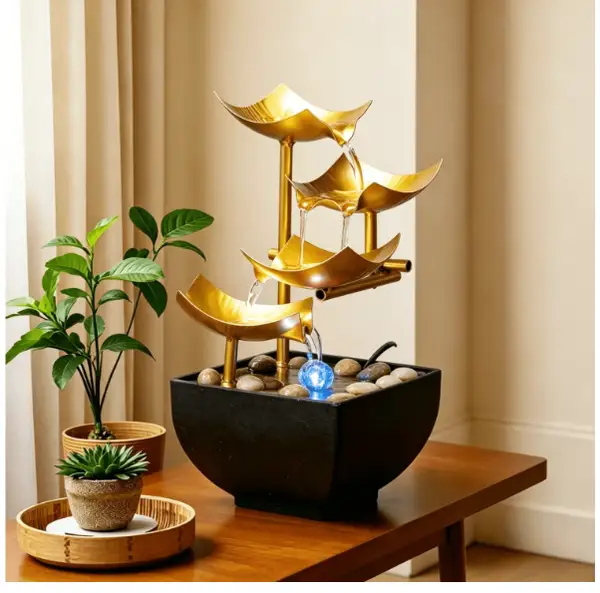 Zen Water Fountain Decor For Relaxation And Happiness, Suitable For Yoga Studio