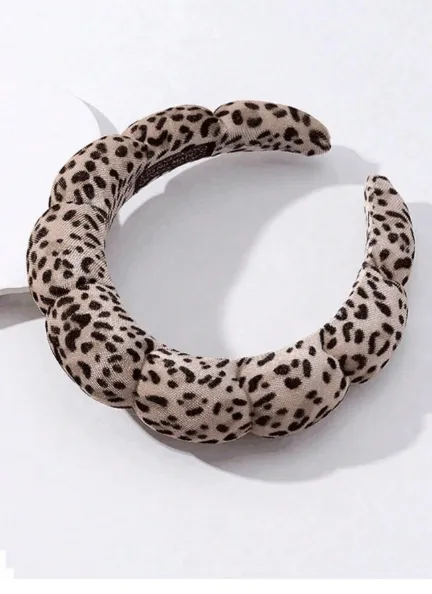 Leopard Print Headband, Makeup Headband, Women's Facial Care Hair Clips
