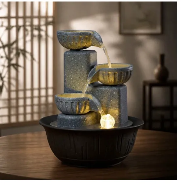 New Creative 3-Tier Desktop Water Fountain Decor