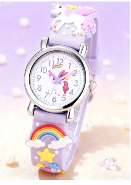 Children's Astronaut Pattern Macaron Color Series Kids Watch