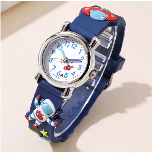 Children's Astronaut Pattern Macaron Color Series Kids Watch