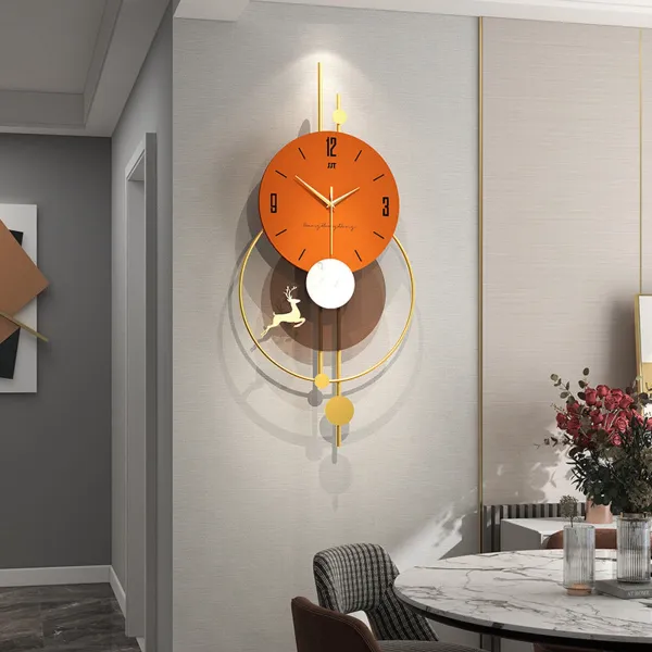 Leaping Deer Modern Wall Clock