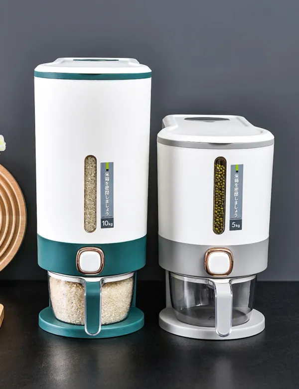 Versatile Rice/Grains Storage Box for Keeping Your Pantry Organized and Your Grains Fresh