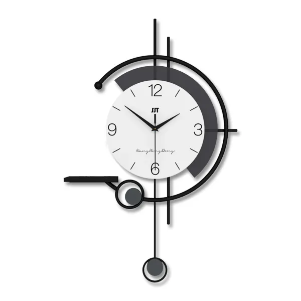 Astronaut-Themed Wall Clock with Minimalist Shelf Design