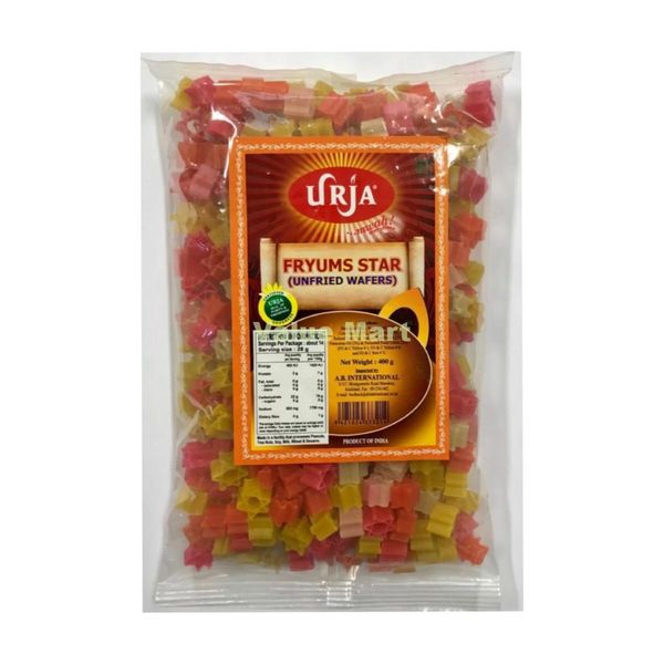 Urja Fryums Star Mixed Colour 400g