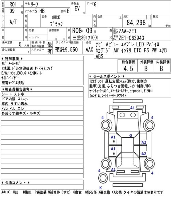 2019 Nissan Leaf 40KW.SOH 95%.Pro-pilot.360°camera.10 Airbags.Alarm. Carousel 10