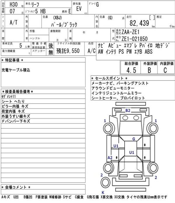 2018 Nissan Leaf Transit 80.81% Soh Pro-Pilot 360 Camera Carousel 8