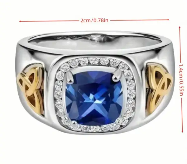 Men’s faux sapphire ring size 14