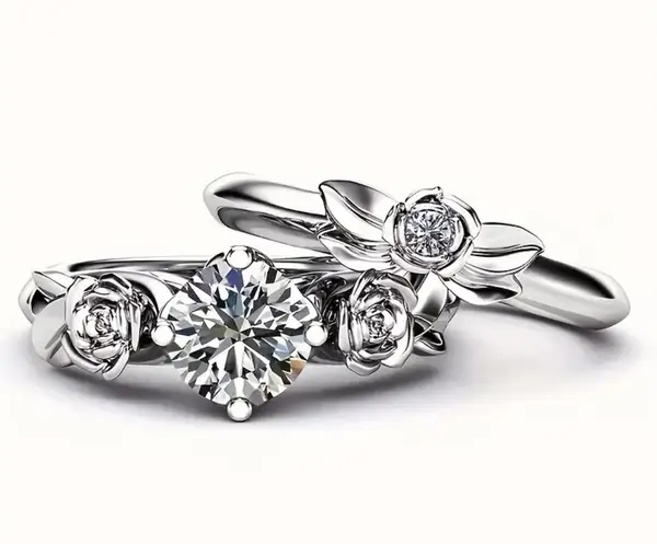 Very sweet 2pce ring set size 10 (clearance)
