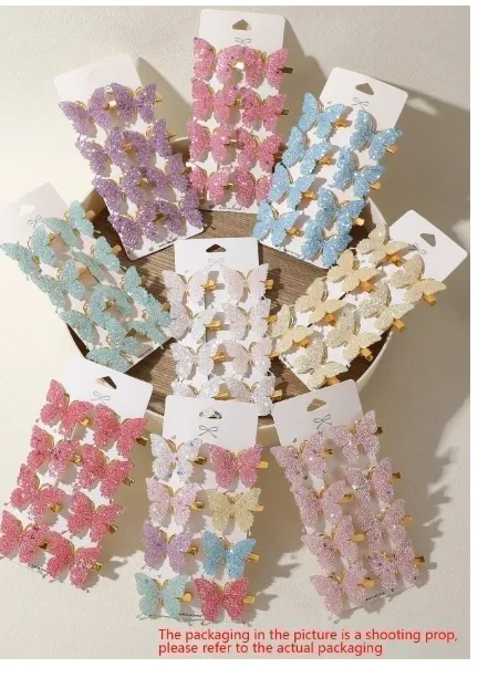 8pcs Elegant 3D Butterfly Hair Clips