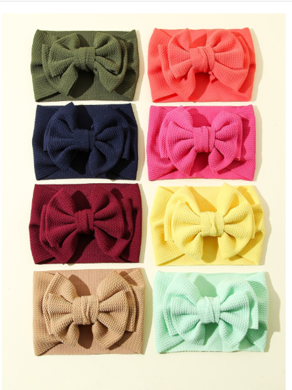 8pcs Baby Bow Decor Hair Band