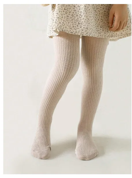 1pc Spring & Autumn Thin Solid Color Kids Girls Leggings