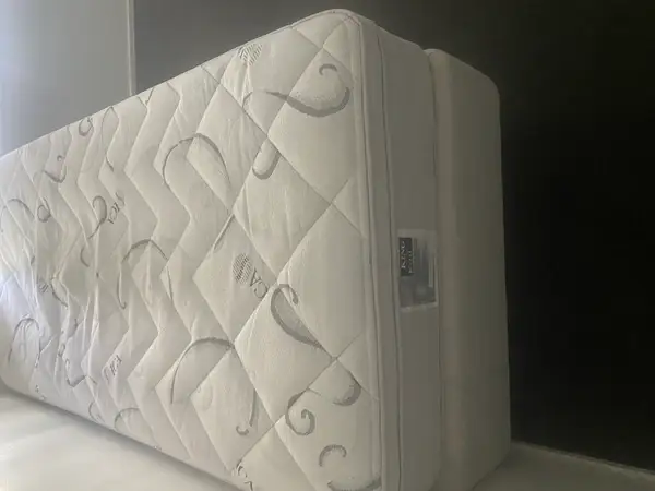 King single bed with base and mattress
