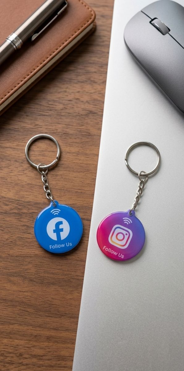 NFC Tap & QR Business Keychain