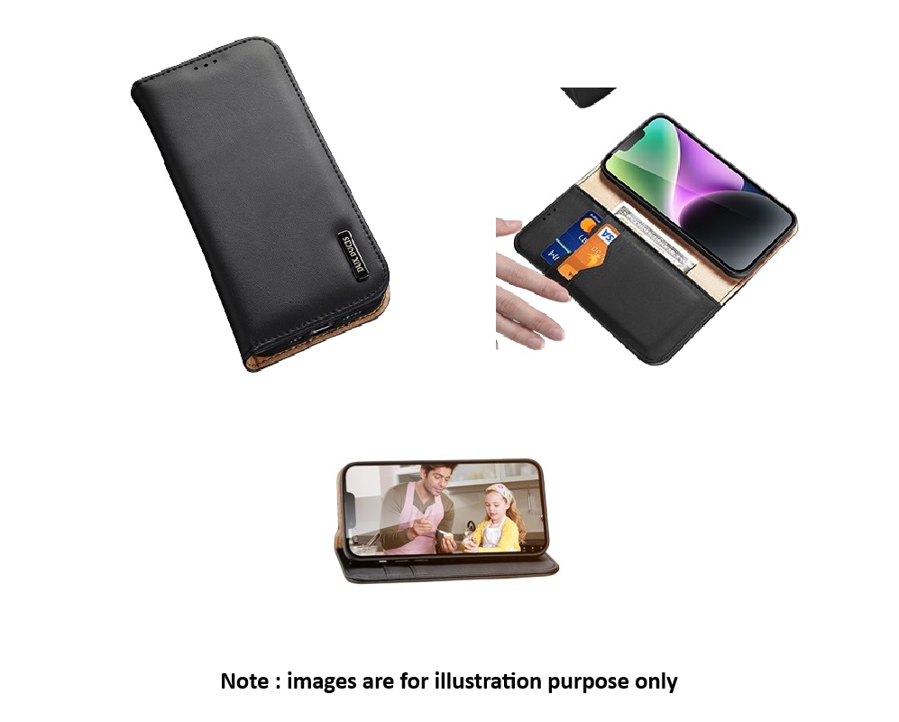 iPhone 13 Mini Black DUX Wish/Hivo Leather Wallet Case