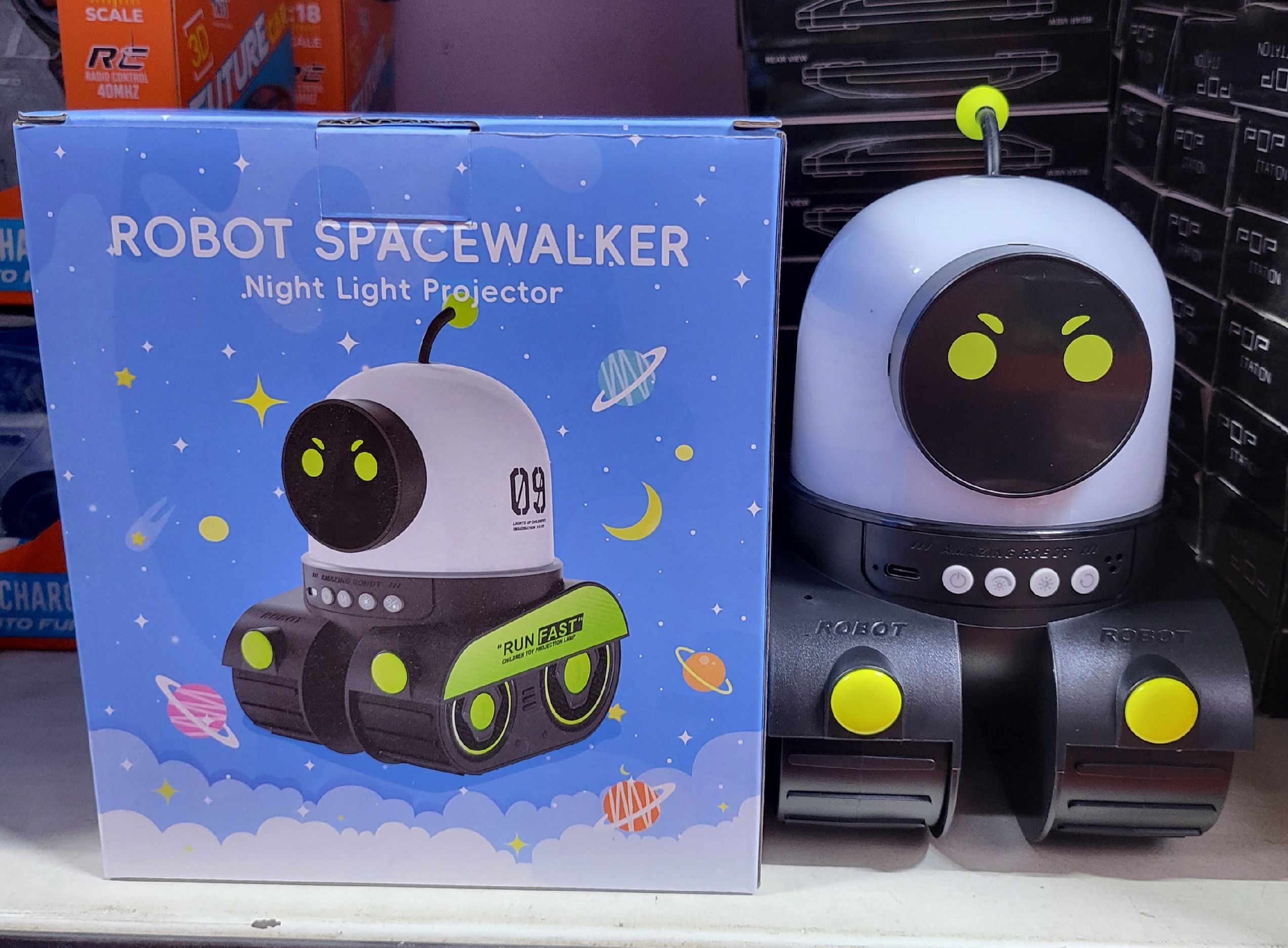 Robot Spacewalker Night Light Projector E03