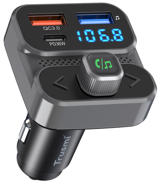 TRUSMI 54W A+C Car Charger and FM Transmitter CC10-01 Carousel 4