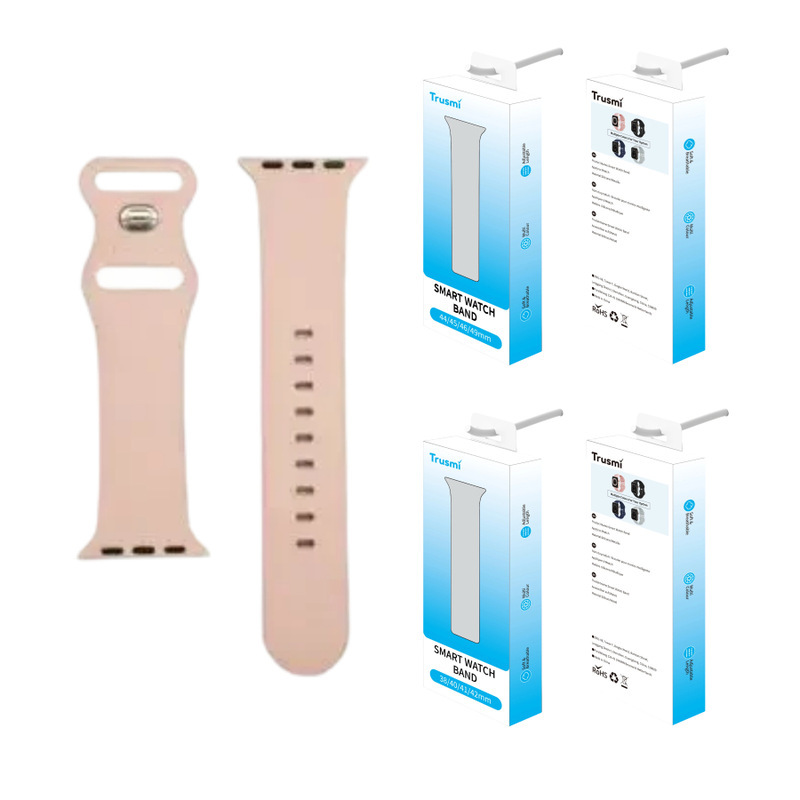Trusmi Light Pink Silicon Watch Band 42mm 44mm 45mm 49mm