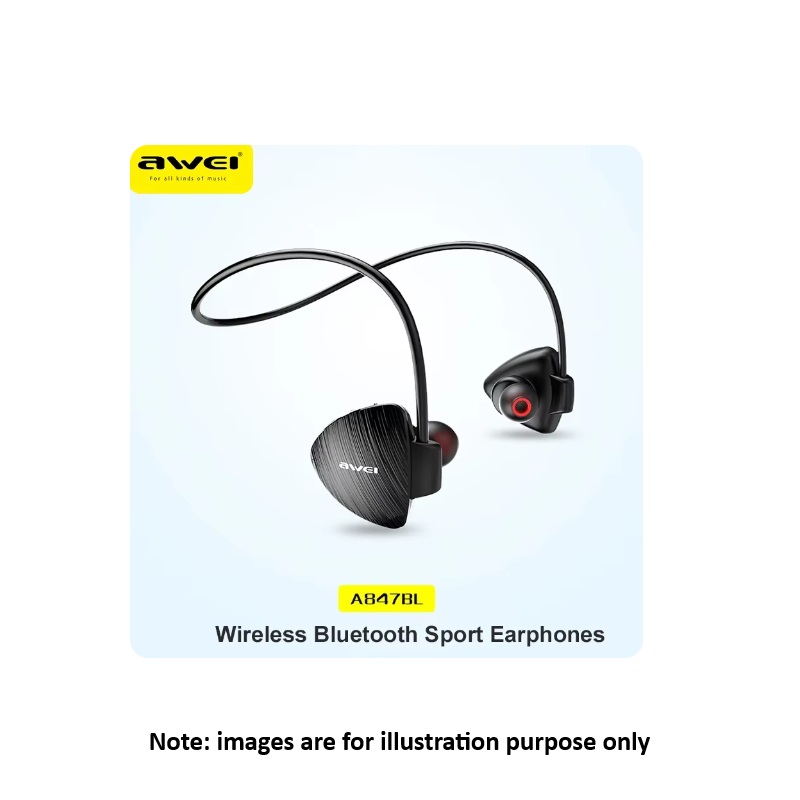 Wireless Bluetooth Earphone AWEI A847BL