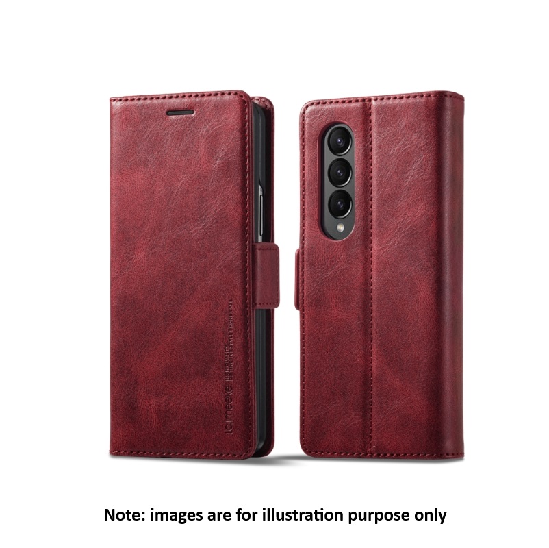 Samsung Z Fold 3 Red Wallet Case