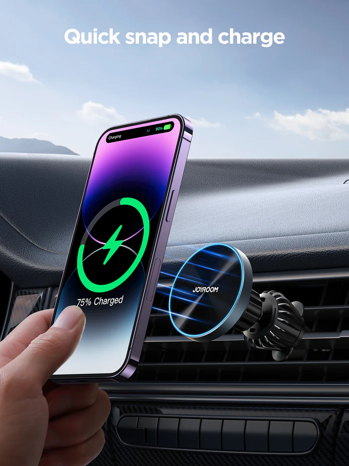 JOYROOM JR-ZS240 Pro 15W Fast Magnetic Wireless Charging Car Phone Holder Carousel 5