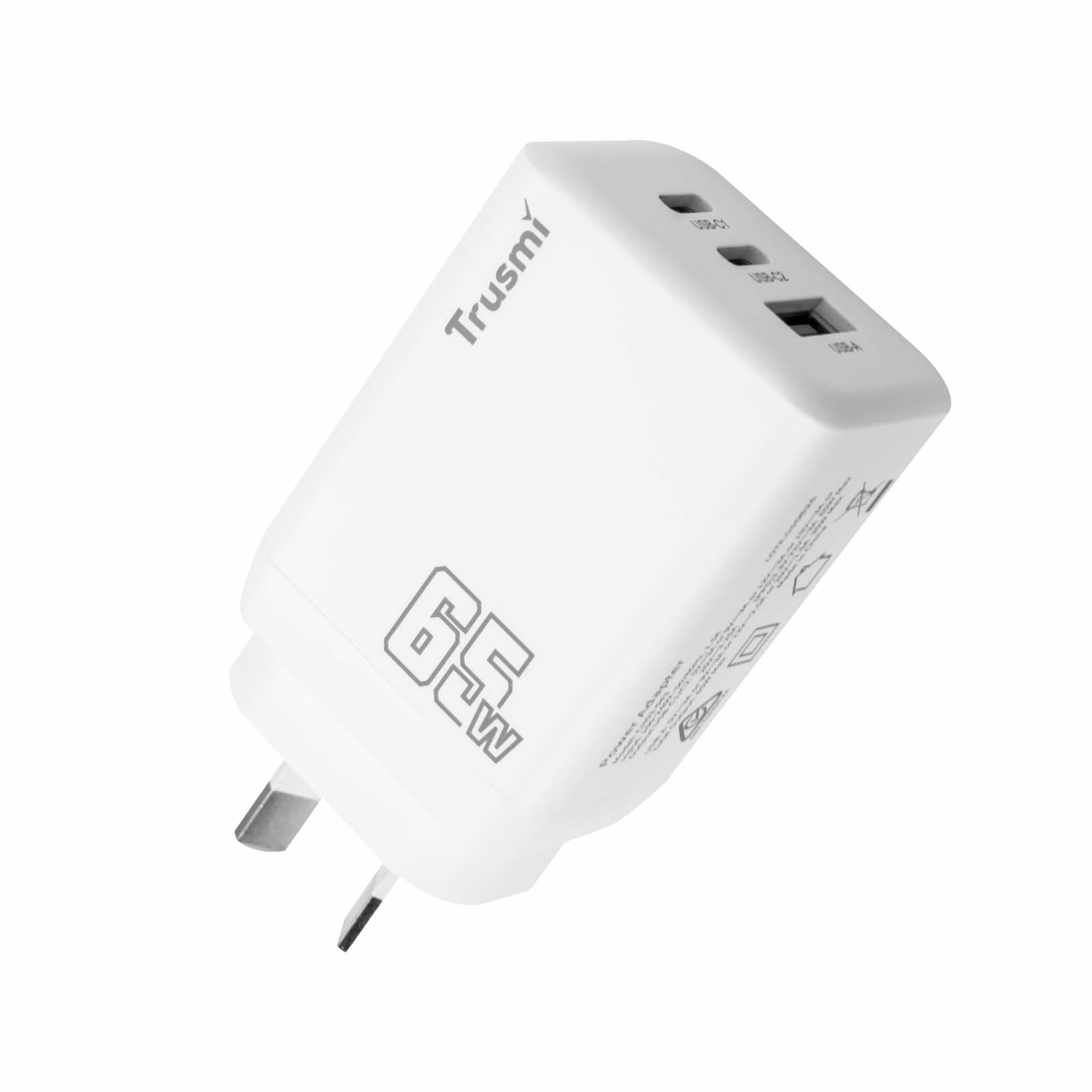 Trusmi PD 65W Wall Charging Adapter A+C+C GaN AU/NZ