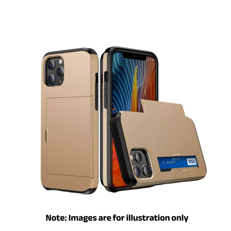 iPhone 12 Mini Gold Back Card Holder Case