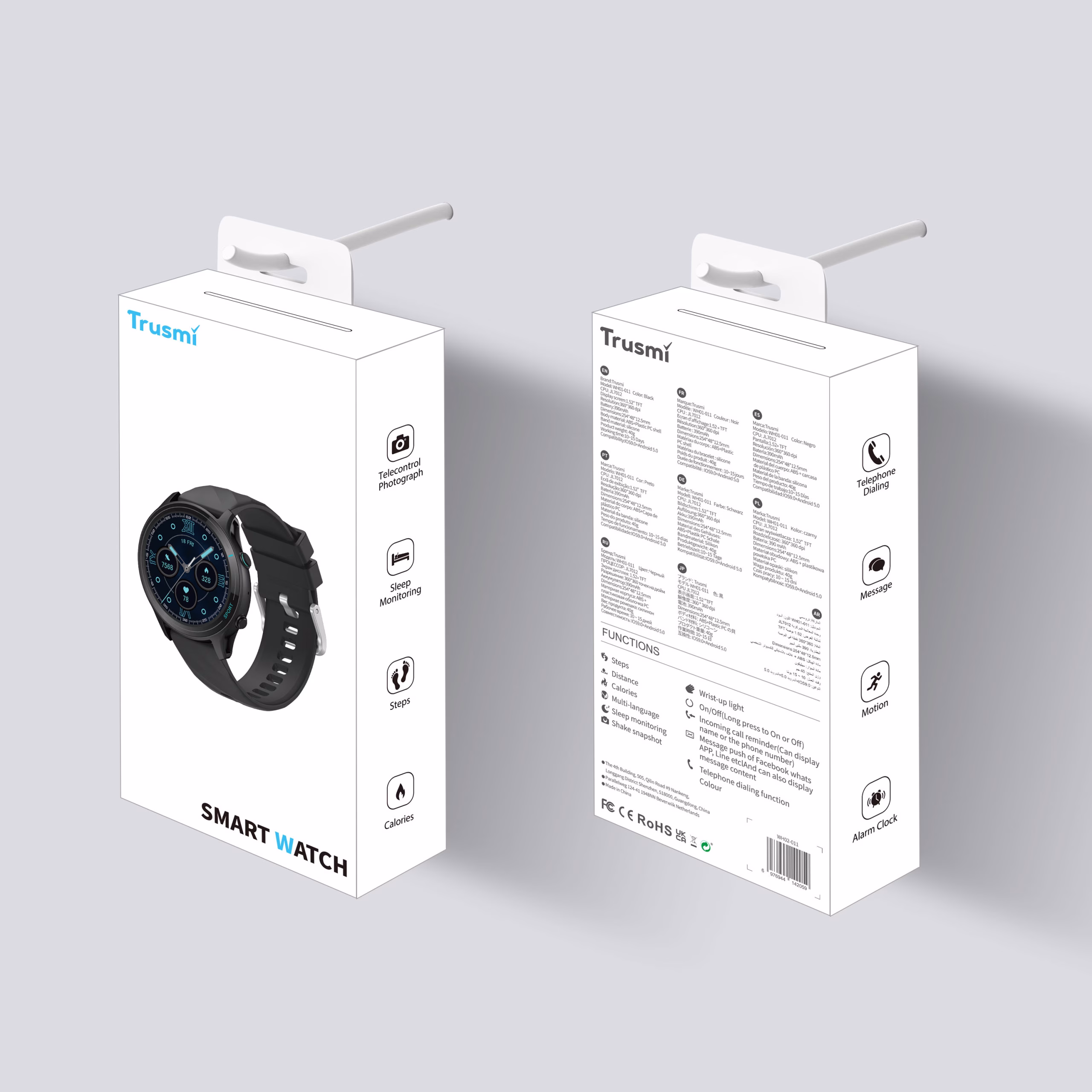 Trusmi Sport Smart Watch Black WH02-011