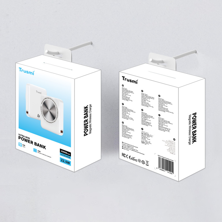 Trusmi PD22.5W ULTRA MINI MAGNETIC WIRELESS(15W) POWER BANK 10000mAh White PB09-012