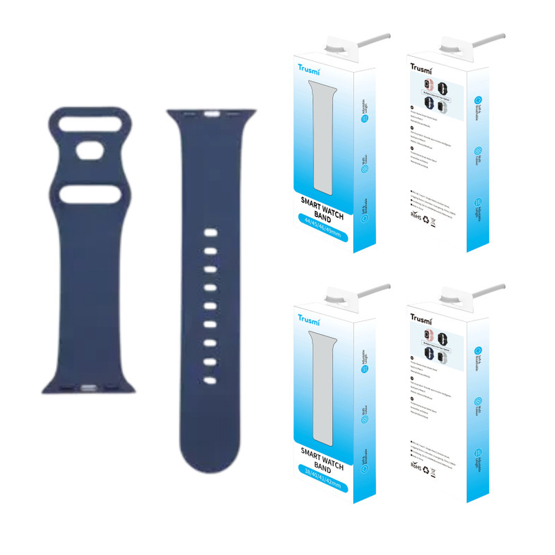 Trusmi Midnight Blue Silicon Watch Band 42mm 44mm 45mm 49mm