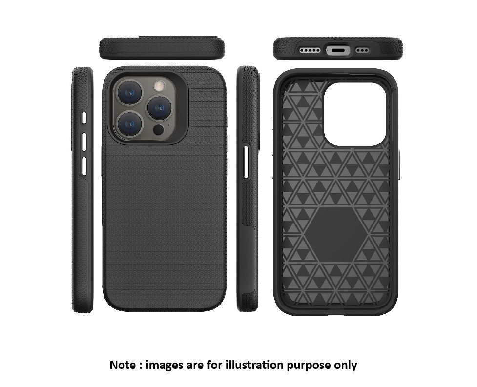 iPhone 12 Pro Max Black Triangle Luxury Armor Case With Magsafe