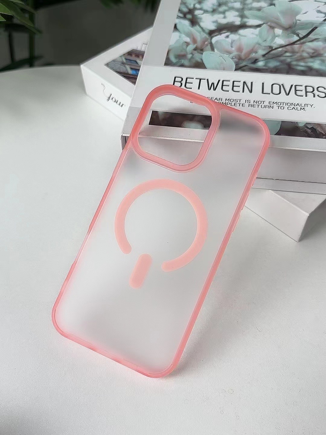 iPhone 13 Pro Max Pink Magsafe Frosted Bumper Case