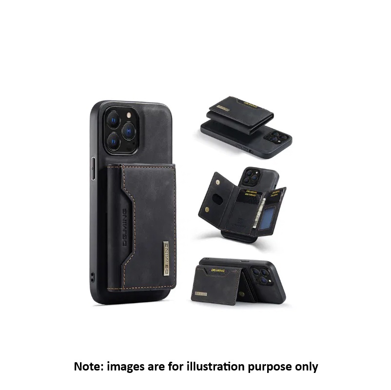 iPhone 14 Pro Max Black Back Card Detachable Wallet Case
