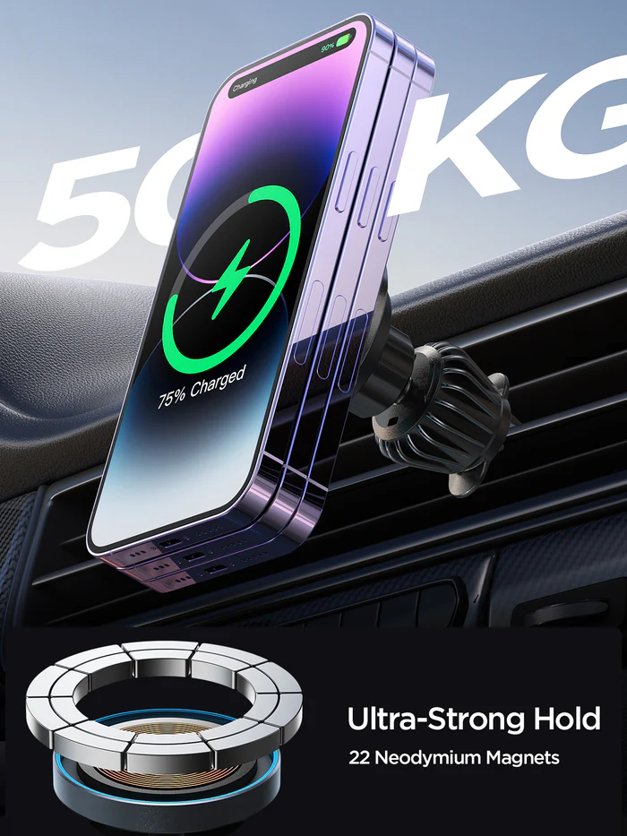 JOYROOM JR-ZS240 Pro 15W Fast Magnetic Wireless Charging Car Phone Holder Carousel 4