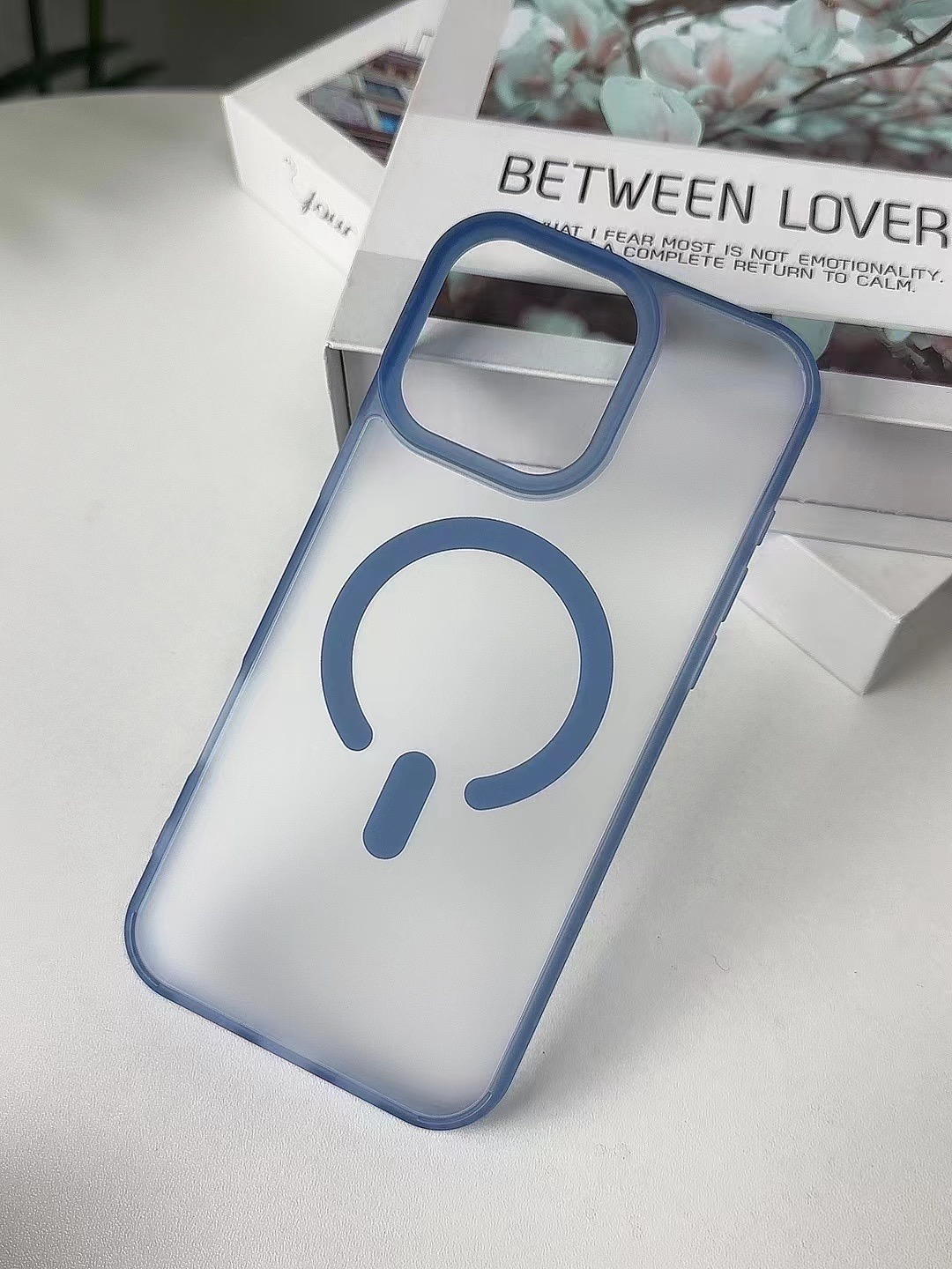 iPhone 12 Pro Max Blue Magsafe Frosted Bumper Case