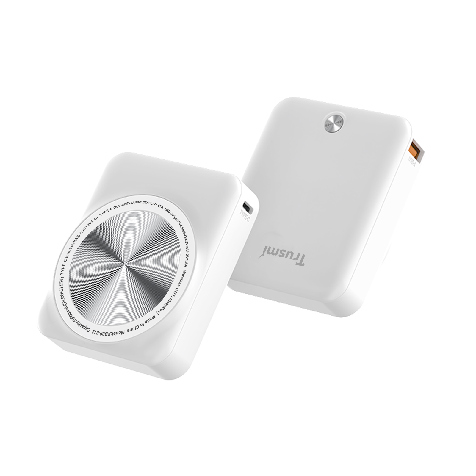 Trusmi PD22.5W ULTRA MINI MAGNETIC WIRELESS(15W) POWER BANK 10000mAh White PB09-012 Carousel 3