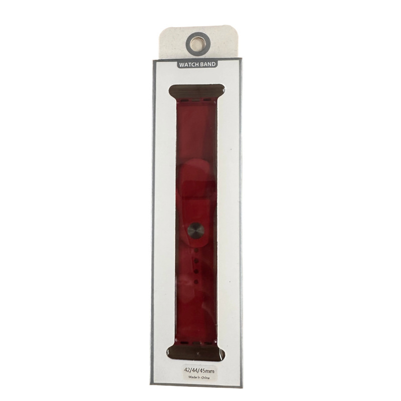 PZMK Apple Watch Red Silicone Bands 42mm/44mm/45mm/49mm