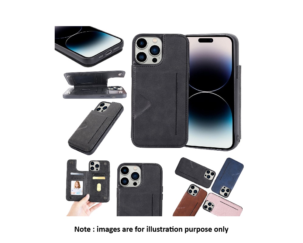 iPhone 16 Pro Max Black Hanman Mika Back Wallet Case