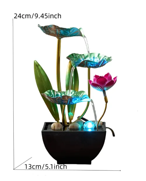 1pc 3-Tier Desktop Waterfall Fountain, Relaxing Sound For Office & Bedroom Decor Carousel 4