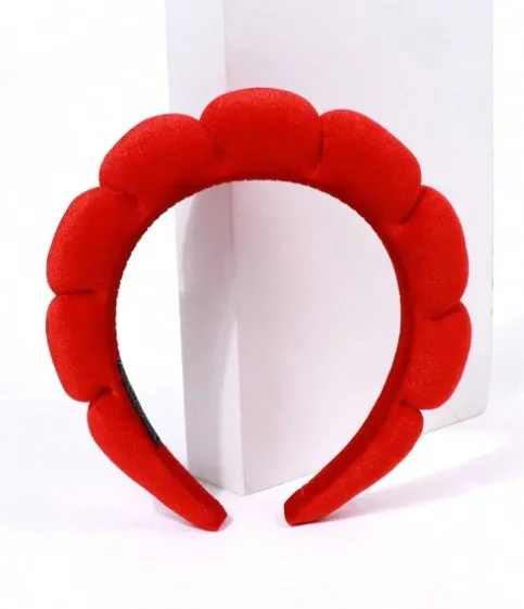 1pc Velvet Spa Skincare Styling Headband, High-Quality Elegant High-Crown Hair Hoop For Face Washing Carousel 1