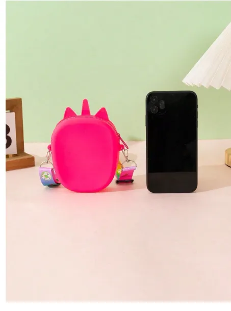 1pc Silicone Unicorn Bangs Shape Adjustable Crossbody Bag, Suitable For Outings Carousel 7
