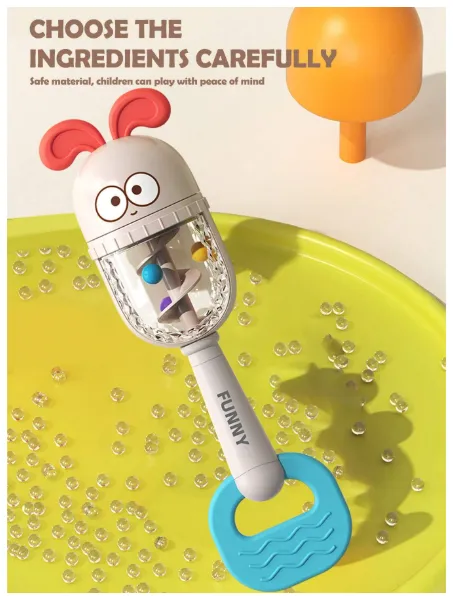 1pc Baby Rattle Toy, Soft Silicone Ears, Auditory Tracking Training Toy To Improve Grip And Motor Skills Carousel 8