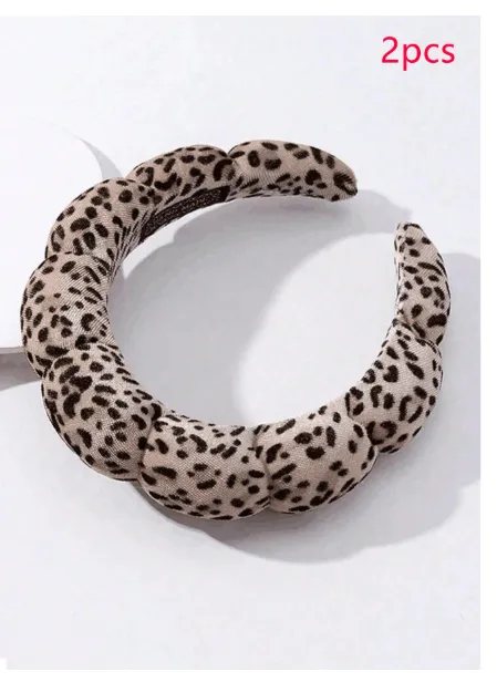 Leopard Print Headband, Makeup Headband, Women's Facial Care Hair Clips Carousel 4
