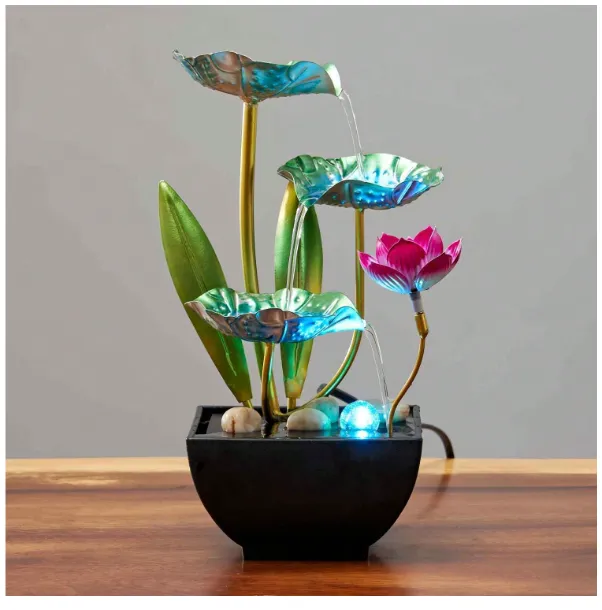 1pc 3-Tier Desktop Waterfall Fountain, Relaxing Sound For Office & Bedroom Decor Carousel 6