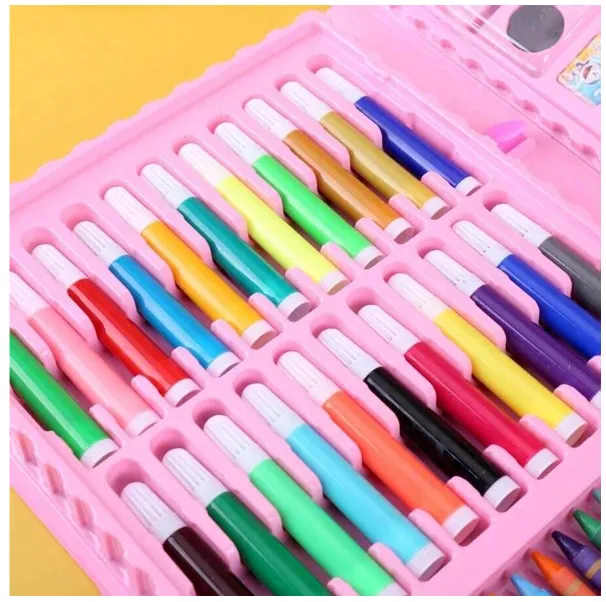 Decoration 36pcs/Set Kids Watercolor Painting Set Including Illustration Book, Crayons And Coloring Pens Set With Drawing Book Carousel 8