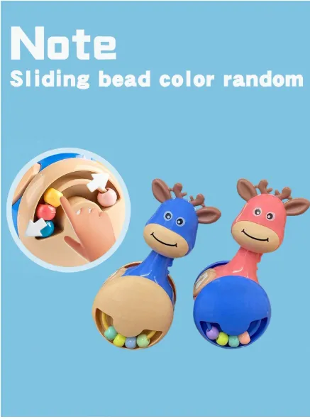 Deer Wobble Sliding Sensory Toy, Baby Educational Early Learning Toy, Infant Soothing Crawling Montessori Toy Carousel 4